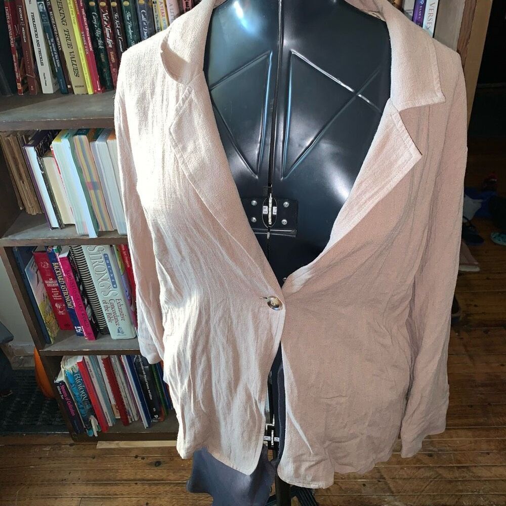 Shop Stevie tan Wesley boutique blazer L jacket